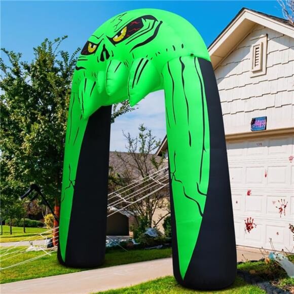 10 FT Halloween Inflatables Archway Outdoor Decorations Blow Up Yard Monster - Picture 4 of 7